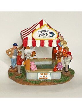 Lemax Fishin' Pond 83685 Retired 2008 Village Table Accent AS IS Repair Carnival